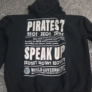 One piece Black Graphic Hoodie